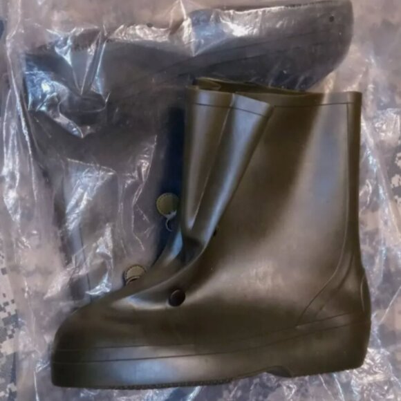 US MILITARY sz12-12.5 OD GREEN RUBBER WATERPROOF OVERBOOTS GALOSHES BOOTS - Picture 2 of 12